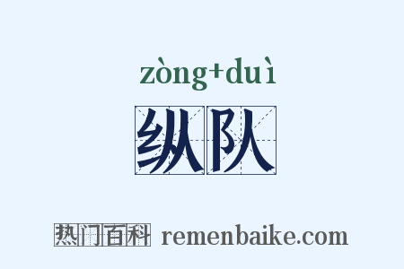 纵队是什么意思的图片